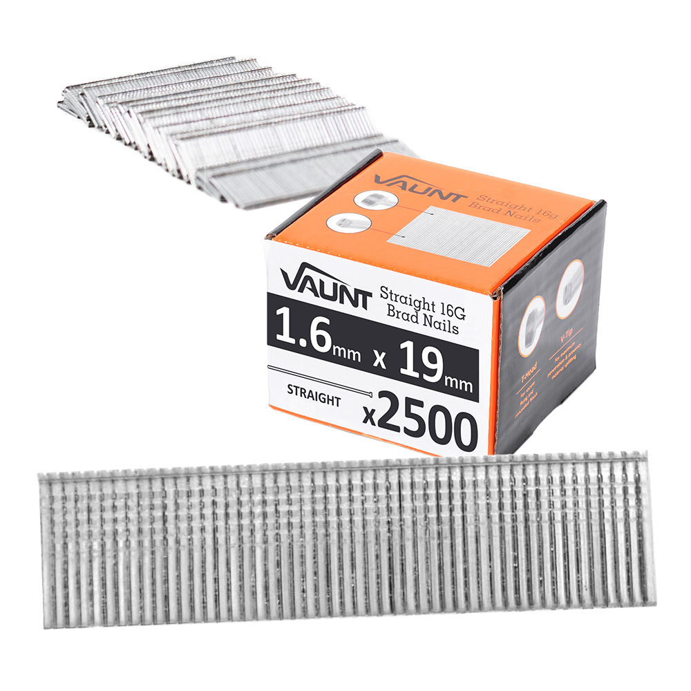 Vaunt 19mm 16g Straight Brad Nails - Pack of 2500