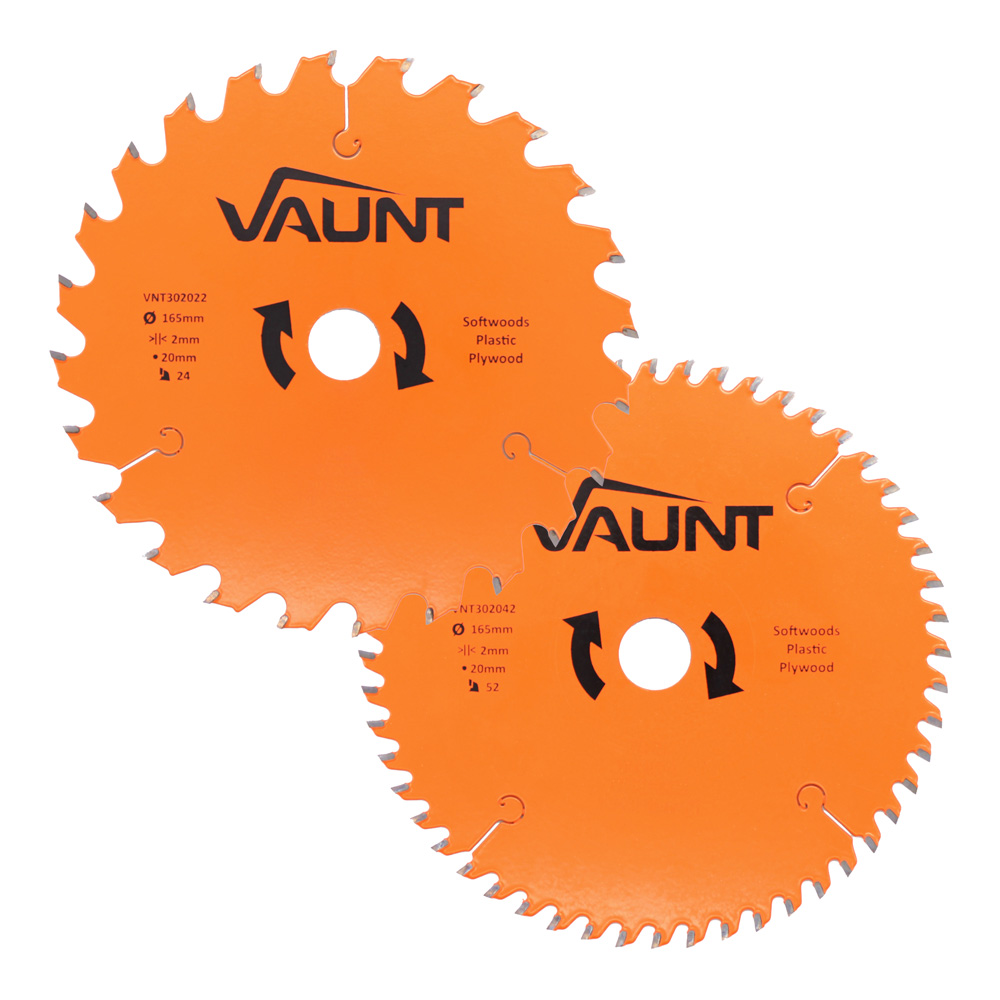 Vaunt 2 Piece 165mm x 20mm 24T & 52T TCT Circular Saw Blades