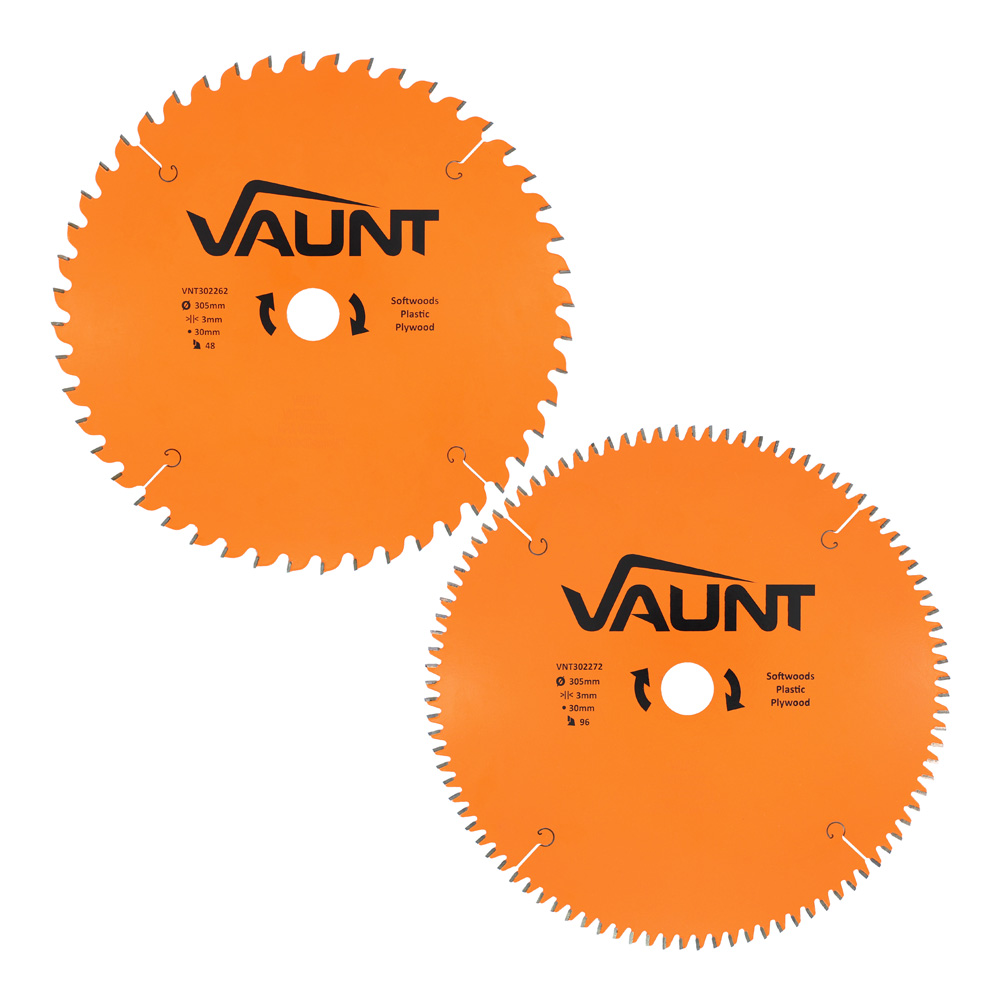 Vaunt 2 Piece 305mm x 30mm 48T & 96T TCT Circular Saw Blades