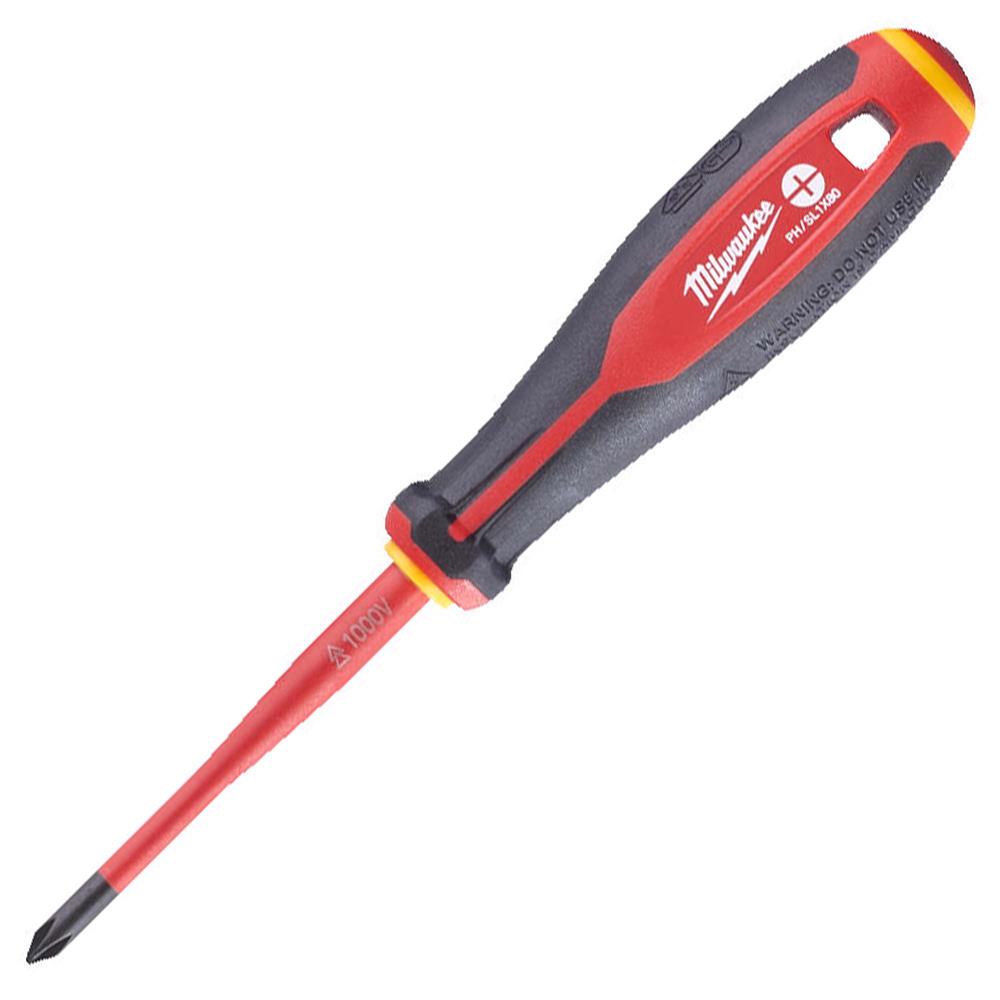 Milwaukee TRI-LOBE VDE Screwdriver PH/SL1 x 80mm