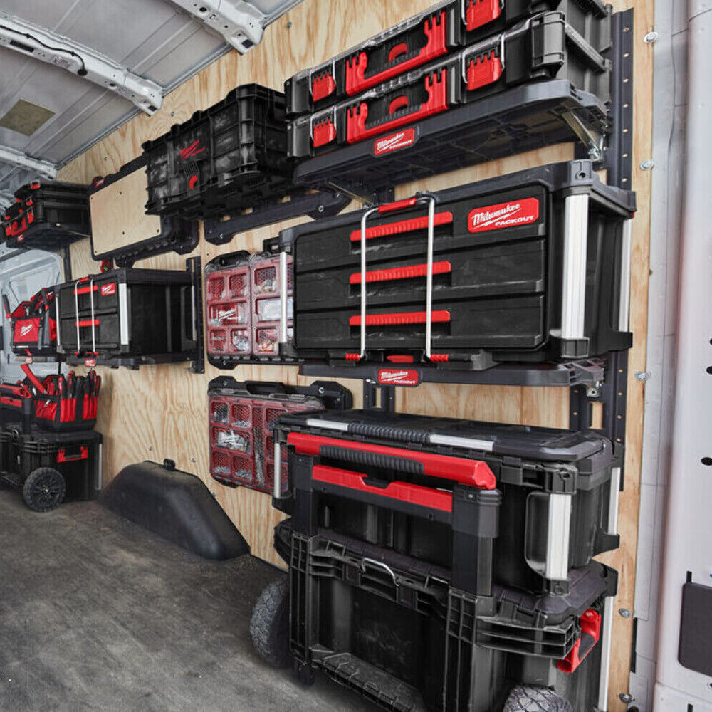 Milwaukee PACKOUT E-Trak Rails 50cm - Pack of 2 | Milwaukee Wall Shelves &  Racks | ITS.co.uk