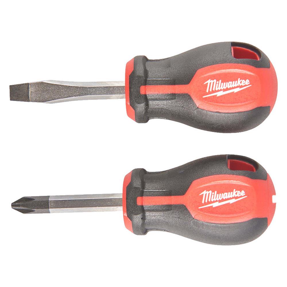 Milwaukee Tri-Lobe Schraubendreher Set Stubby - 2-teilig Für Präzise Arbeiten