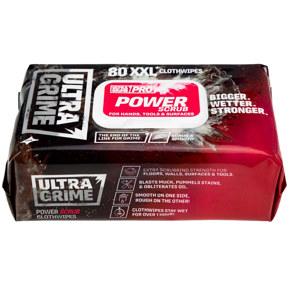 ULTRAGRIME PRO Power Scrub Clothwipes - Pack of 80