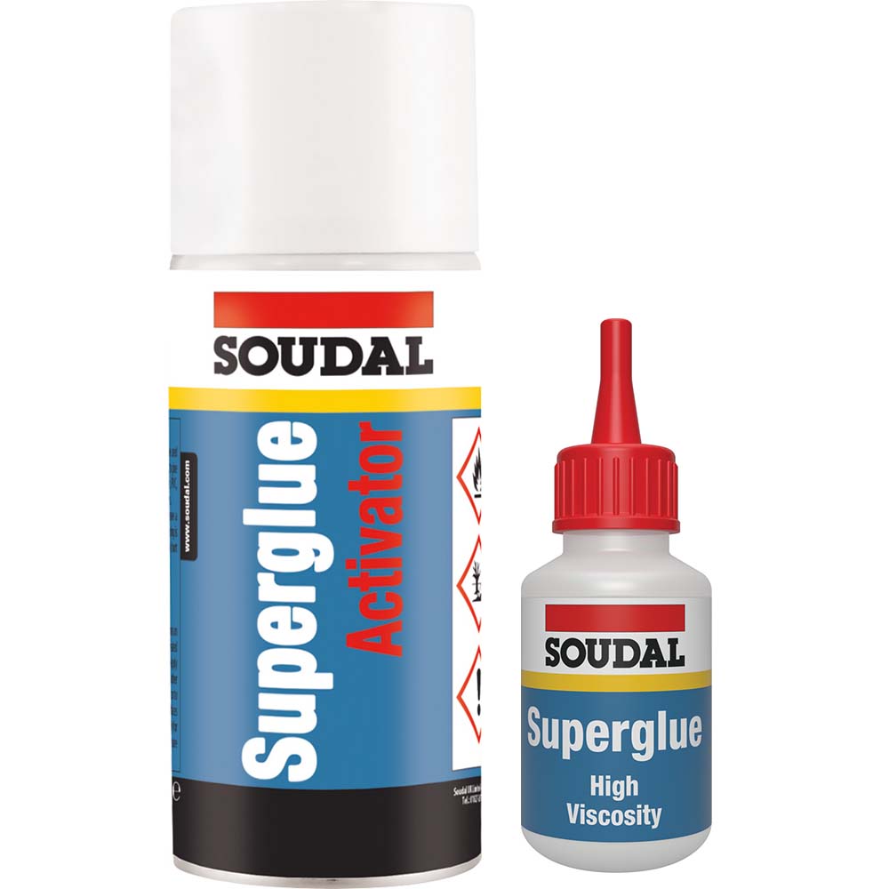 Soudal High Viscosity Cyano Acrylate Mitre Kit with Activator