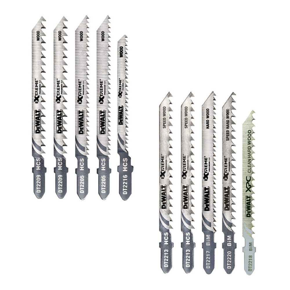 Dewalt DT2296-QZ 10 Piece EXTREME PRECISION Jigsaw Blades Set