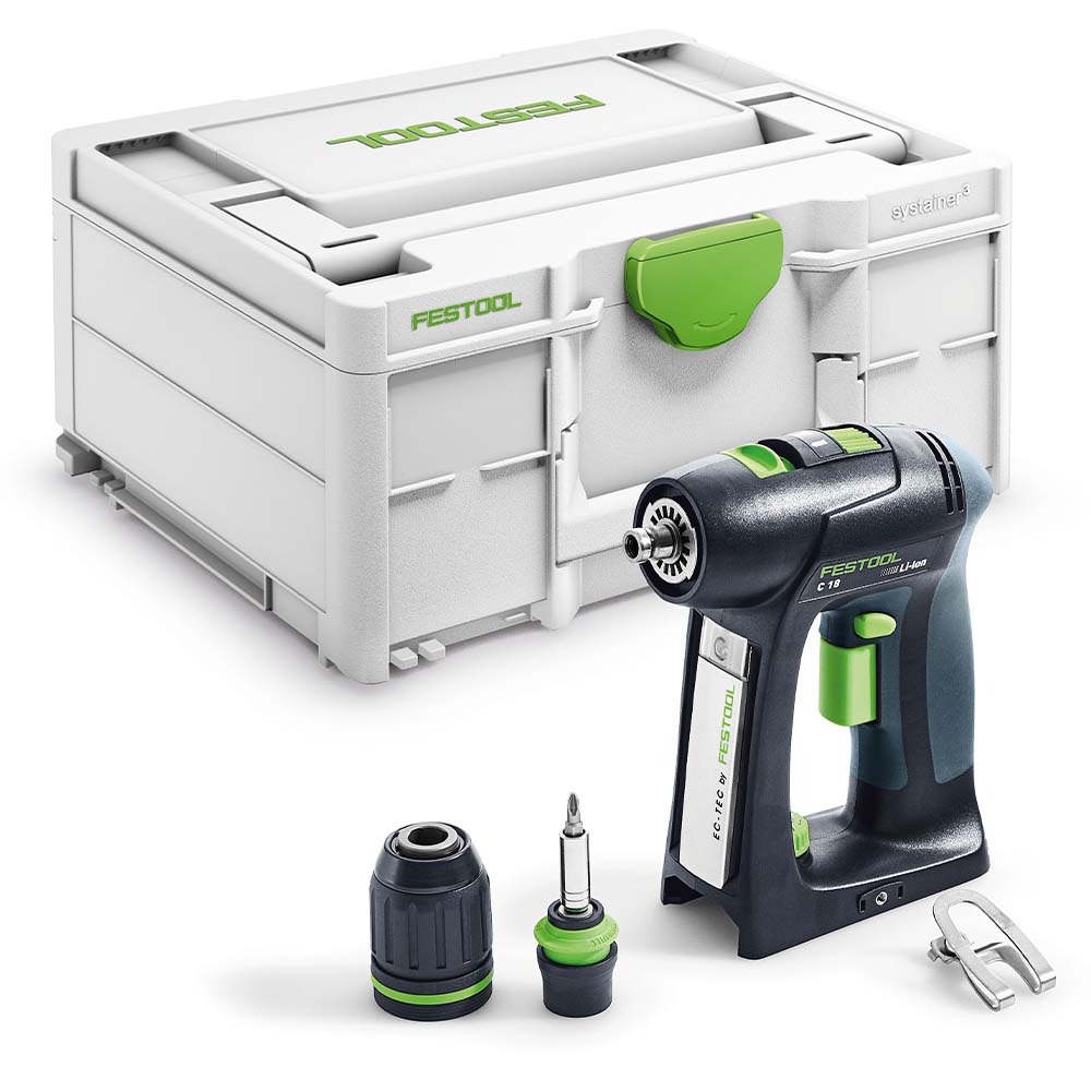 Festool C 18 18V Brushless Drill/Driver - Body with Case