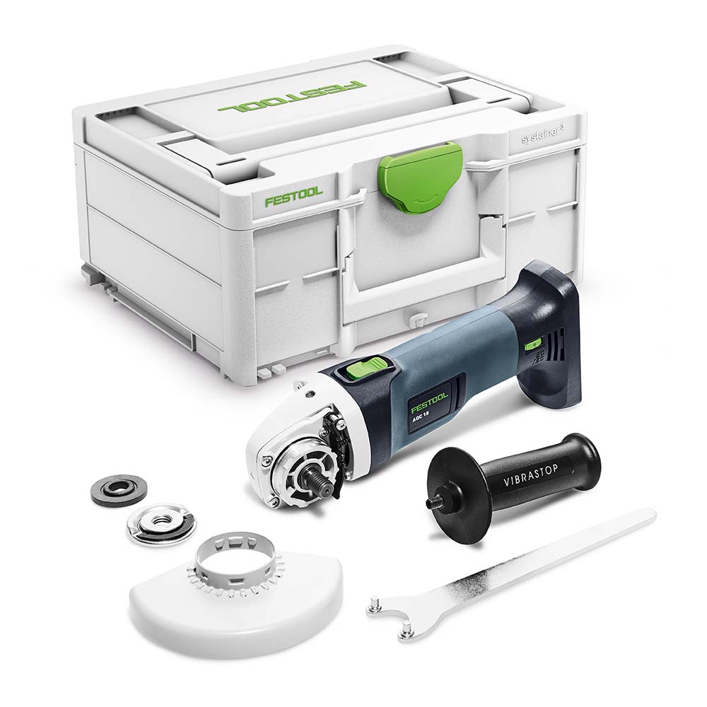 Festool AGC 18-125 18V Brushless Angle Grinder – Body & Case