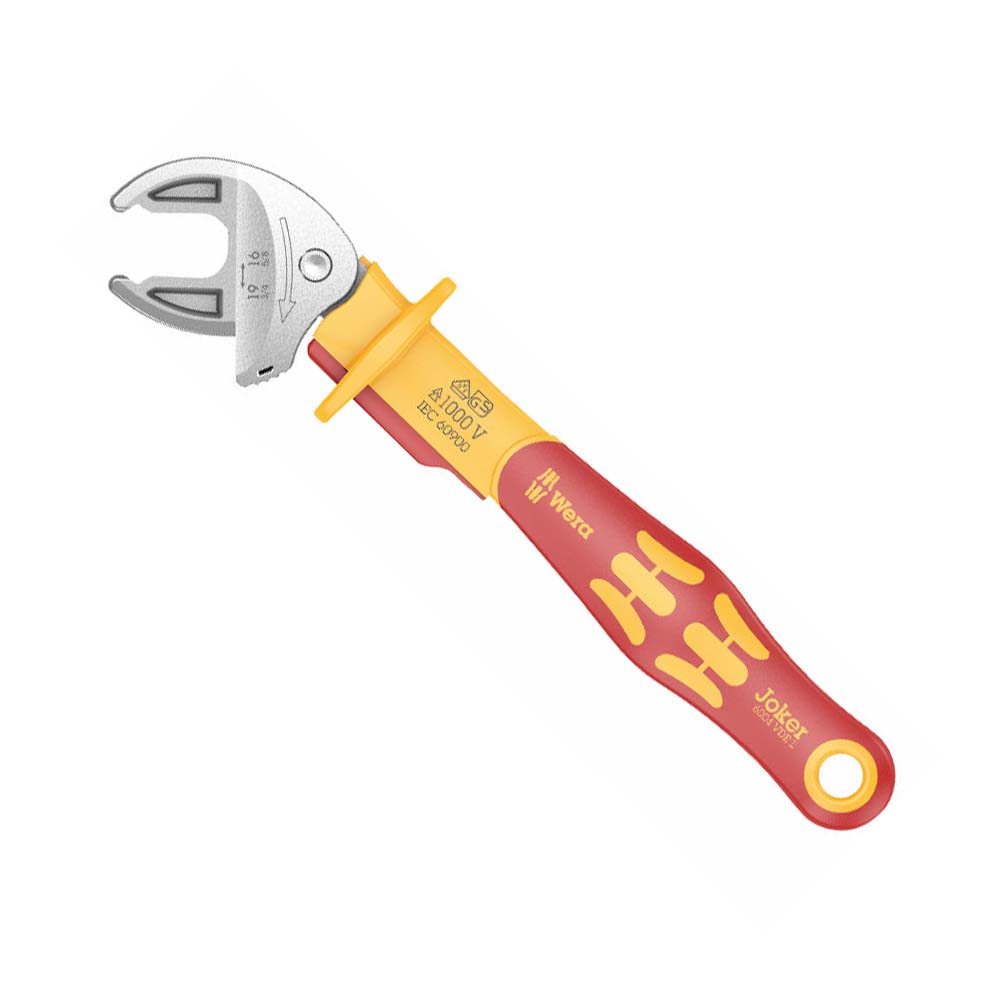 Wera Joker '6004 L' VDE Self-Setting Spanner - 16 - 19 x 5/8 Inch - 3/4 Inch x 226mm