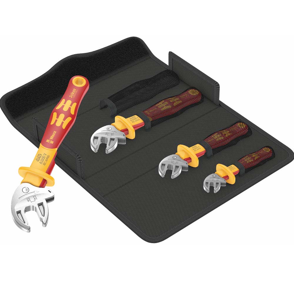 Wera 4 Piece Joker '6004 L' VDE Self-Setting Spanner Set