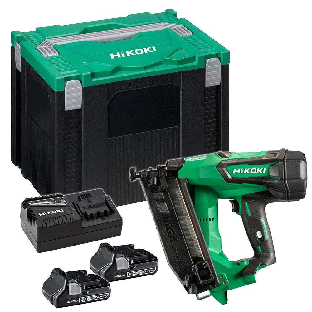 2nd Fix Hikoki 16ga Nailer HiKOKI 18V MultiVolt 16 Gauge Brushless