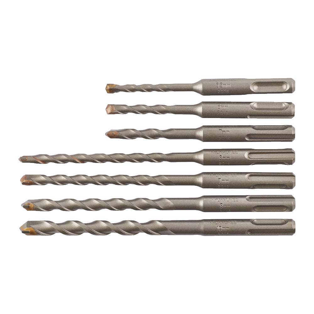 Milwaukee 7 Piece Contractor SDS+ Drill Bit Set