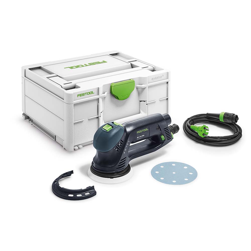 Festool ROTEX RO 125 FEQ-Plus Geared Electric Eccentric Sander with Case - 240V