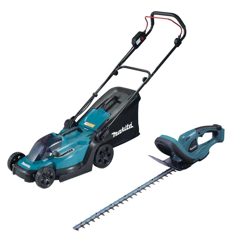 Makita 18V LXT Lawnmower & Hedge Trimmer 2 Piece Garden Power Tool Kit