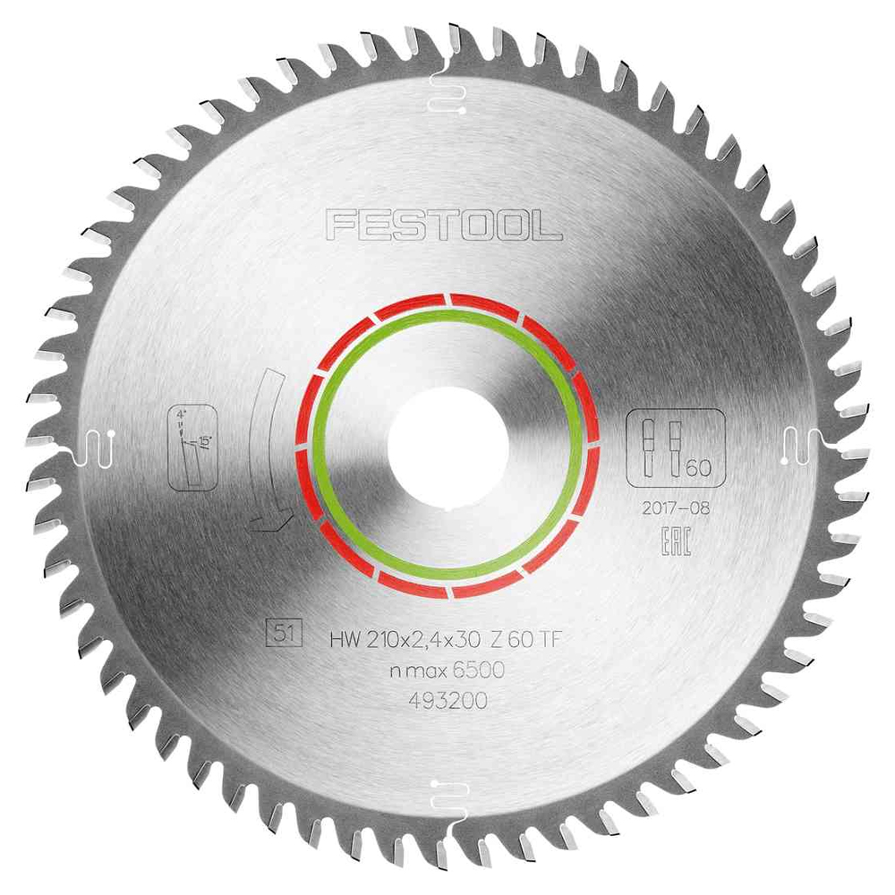 Festool 493200 210mm x 30mm 60T Laminate/HPL Saw Blade