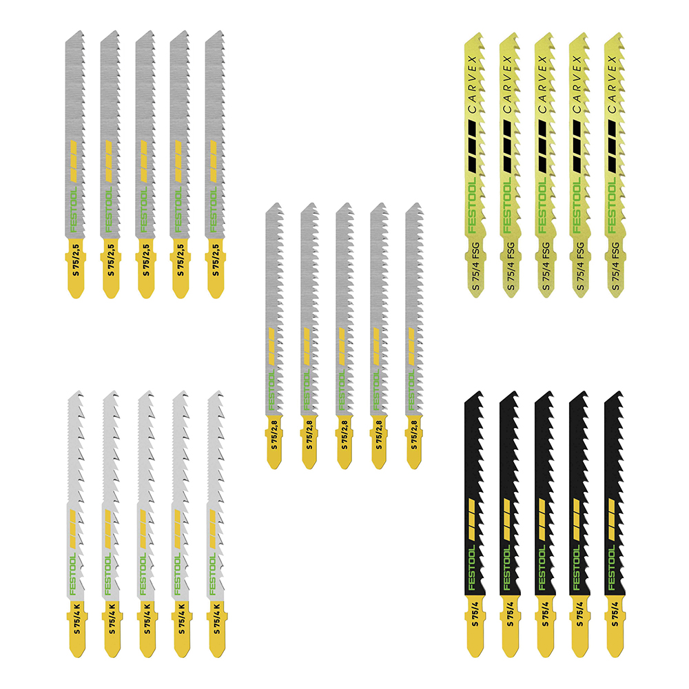 Festool 204275 STS-Sort/25 W 25 Piece Jigsaw Blades Set