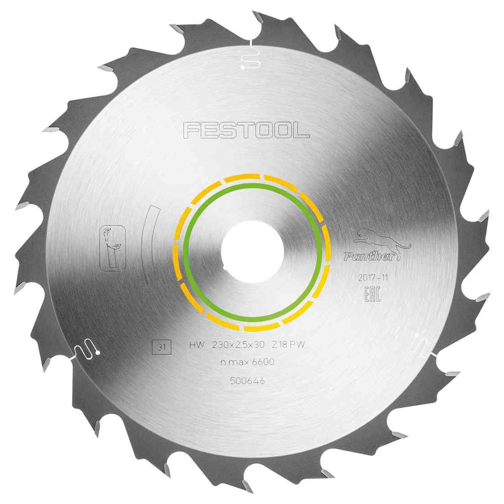 Festool 500646 230mm x 30mm 18T Wood Rip Saw Blade