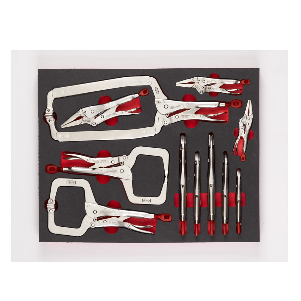 Milwaukee 11 Piece Grip Pliers Set Foam Insert