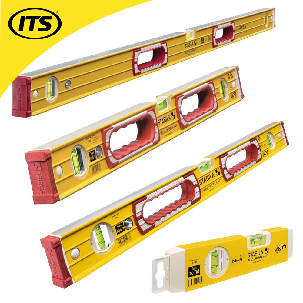 Stabila 4 Piece Type 196 2 Spirit Level Set 70mm 600mm 1200mm 1800mm