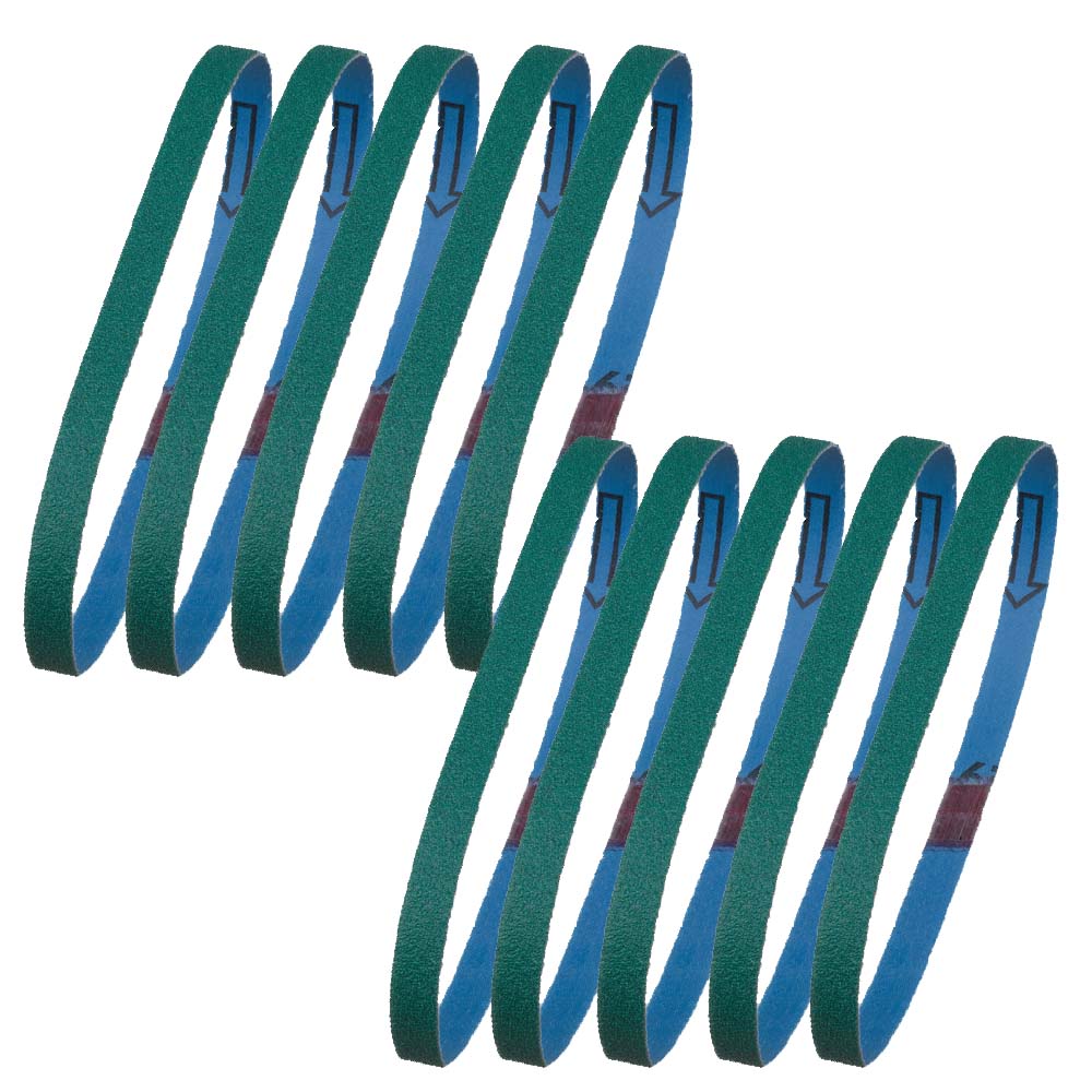 Milwaukee 4932492875 10mm x 330mm G80 Sanding Belt for Band File - Pack of 10