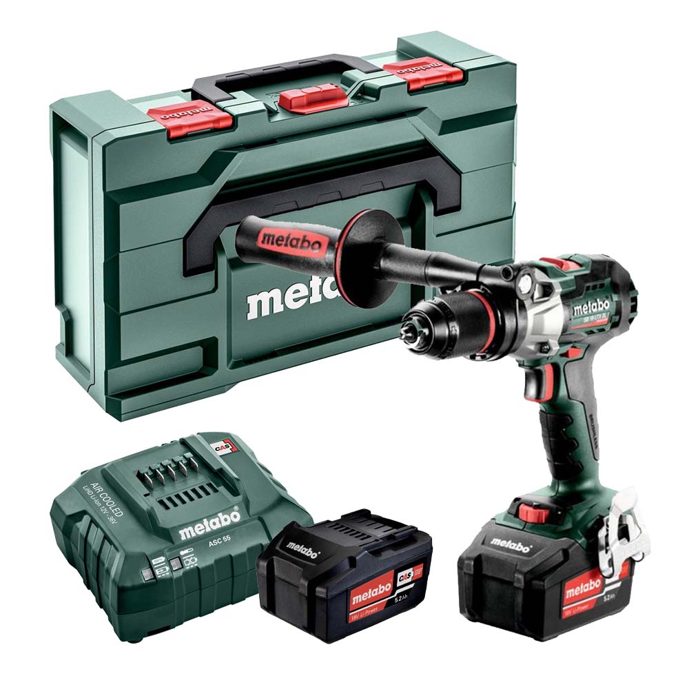 Metabo SB 18 LTX IMPULS 18V Combi Drill with 2x 5.2Ah Batteries