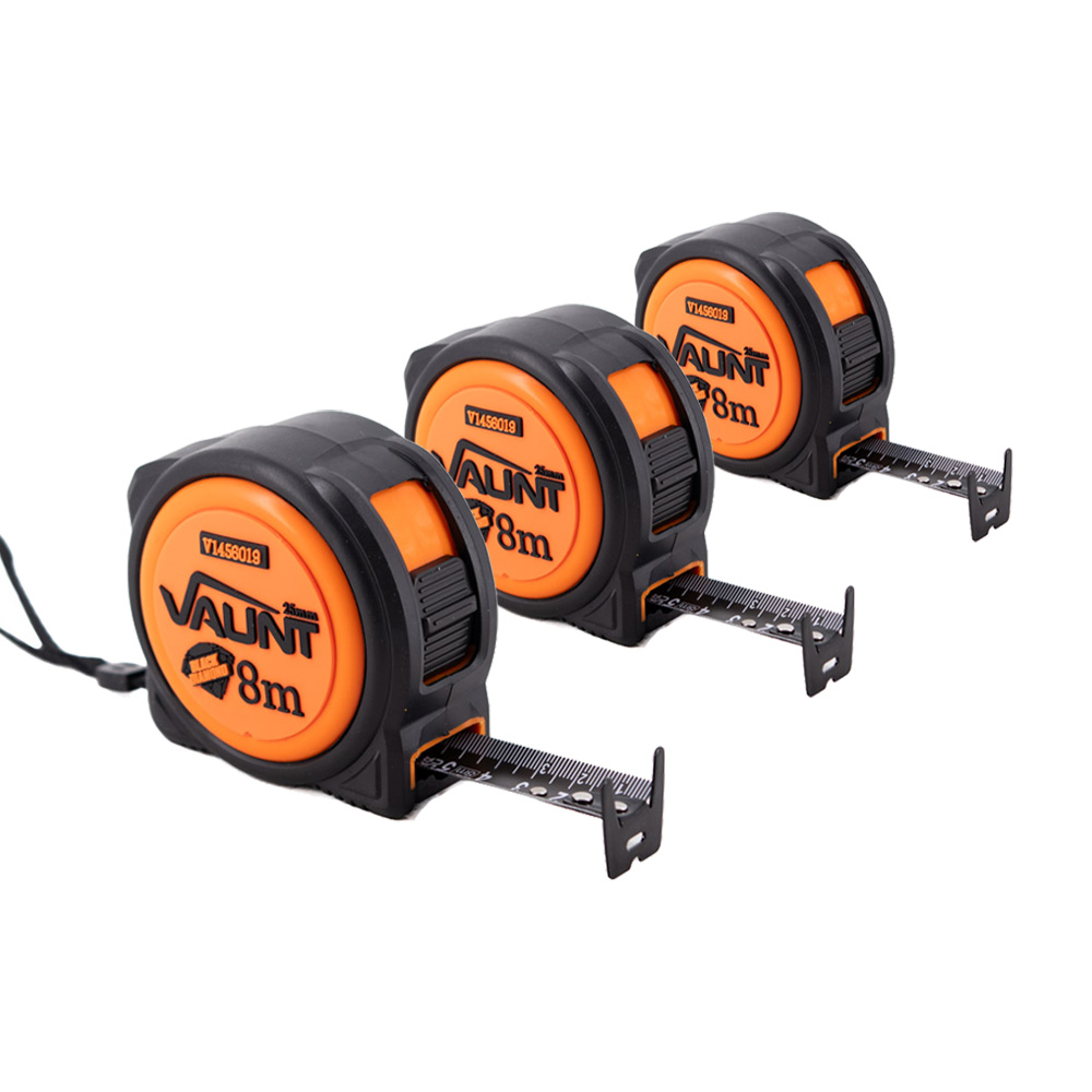 Vaunt Premium 8m Metric Heavy Duty Tape Measure - Pack of 3