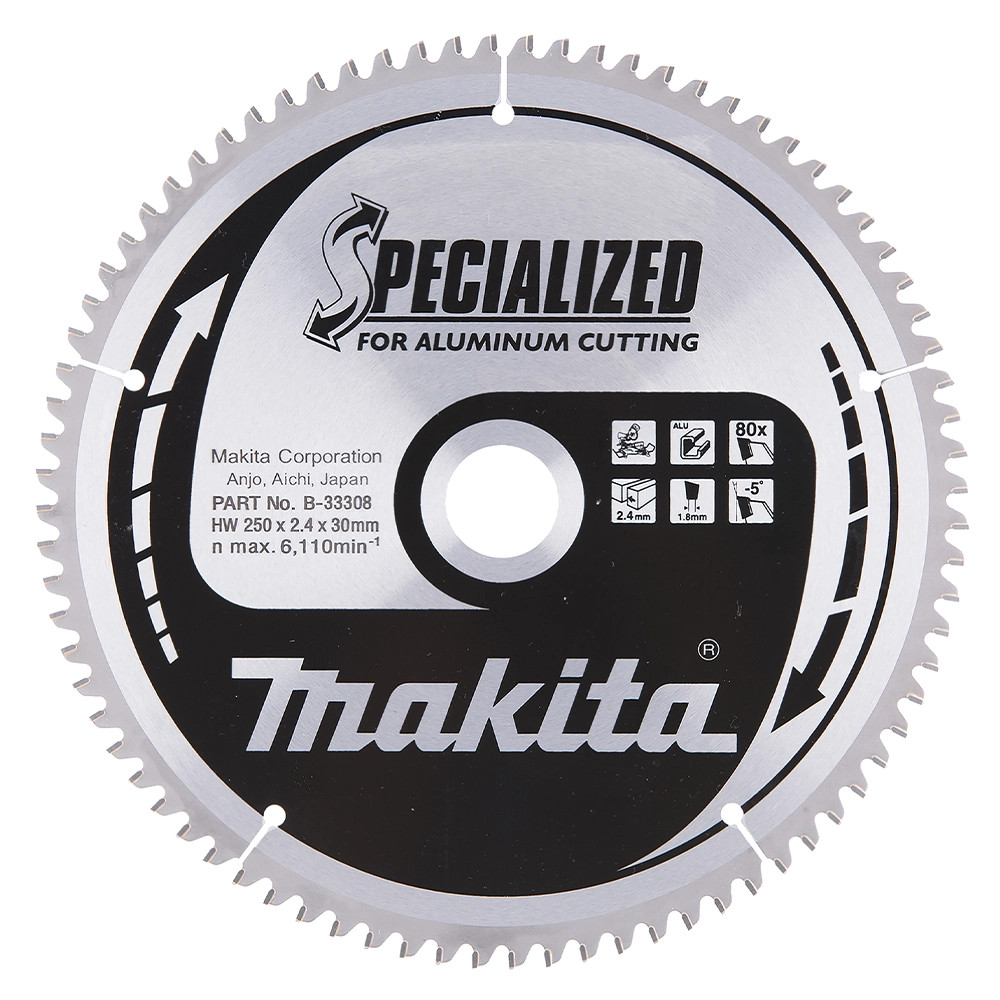 Makita B-33308 250mm x 30mm 80T Specialized Aluminium Saw Blade