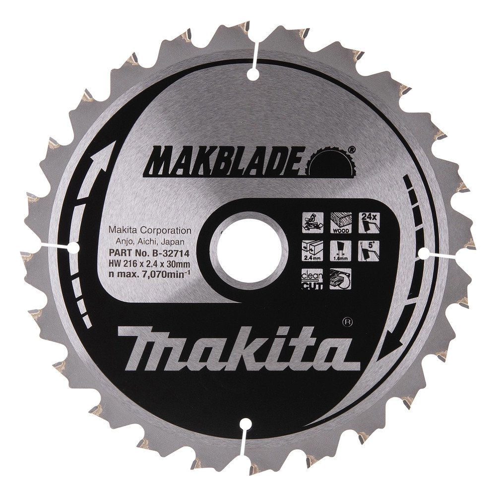Makita B-32714 216mm x 30mm 24T MAKBLADE Saw Blade