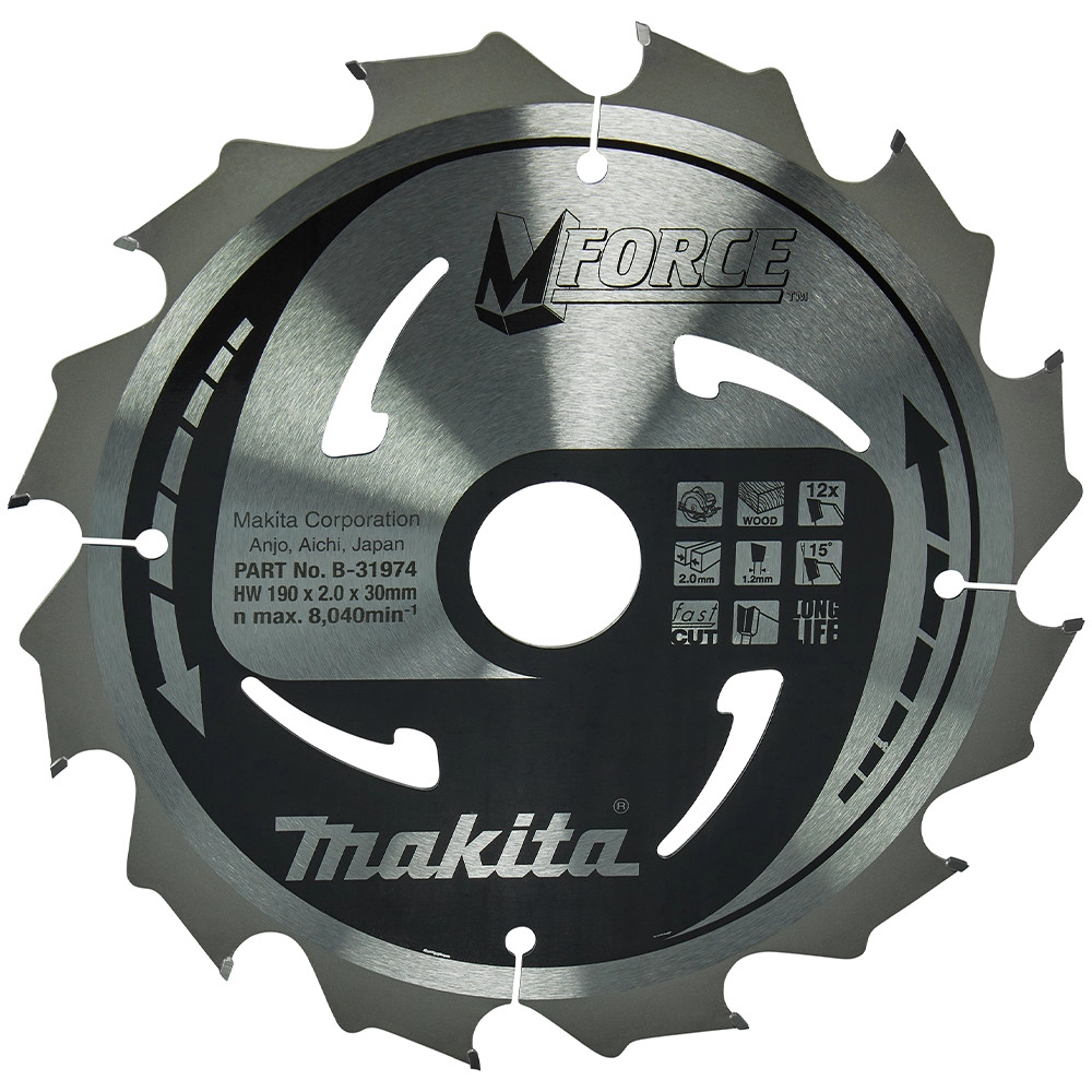Makita B-31974 190mm x 30mm 12T MAKFORCE Circular Saw Blade