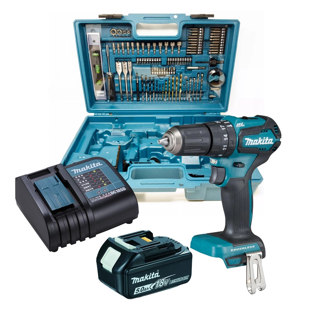 Makita DHP483Z 18V LXT Brushless Combi Drill 1x 5.0Ah Battery