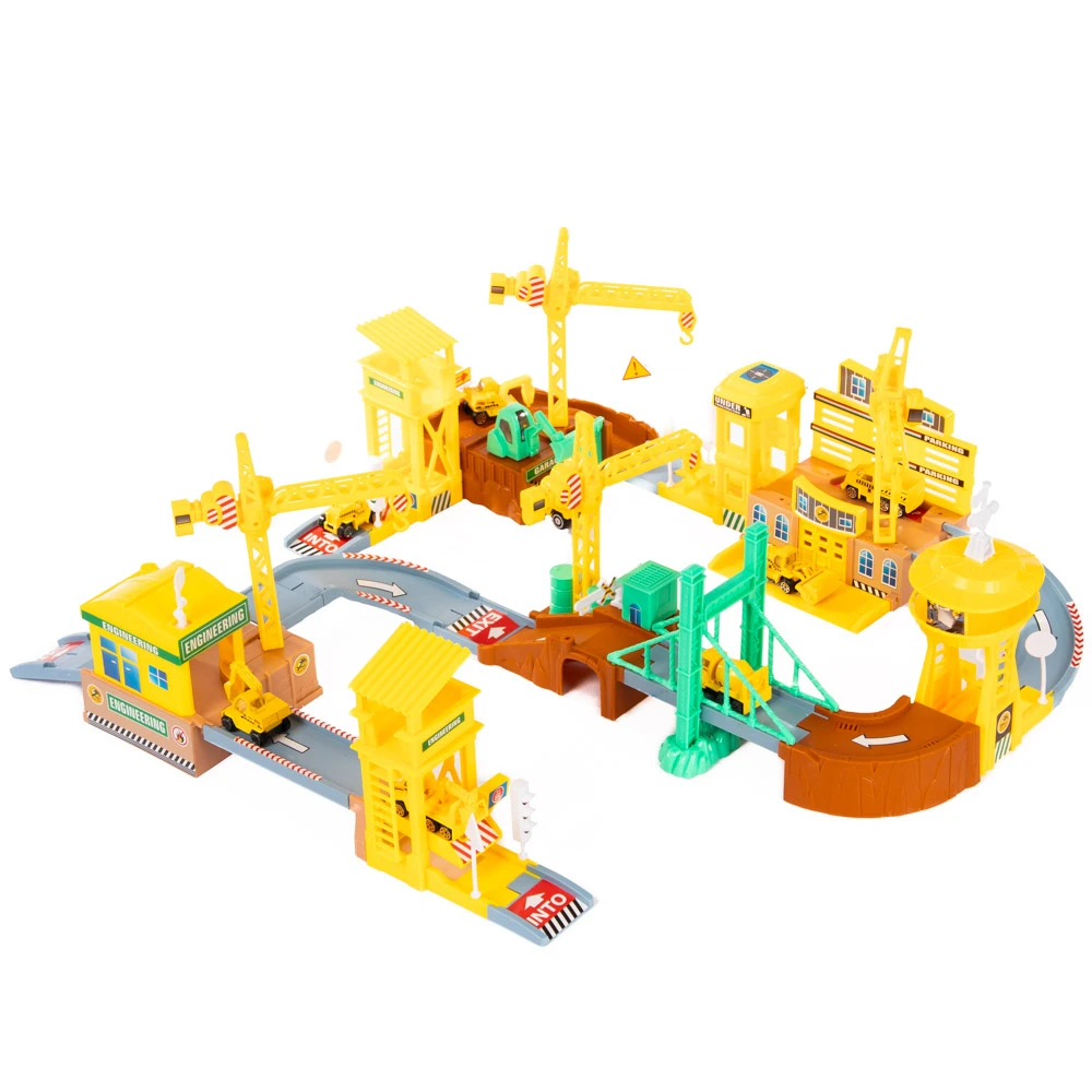 Toy Construction City & Vehicle Set