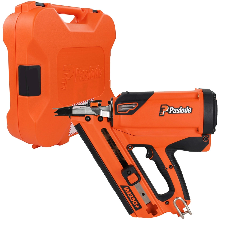 Paslode IM350+ LITHIUM 7.2V Gas First Fix Framing Angled Nail Gun, Battery, Charger, Case & 2000x 90mm x 3.1mm Straight Nails
