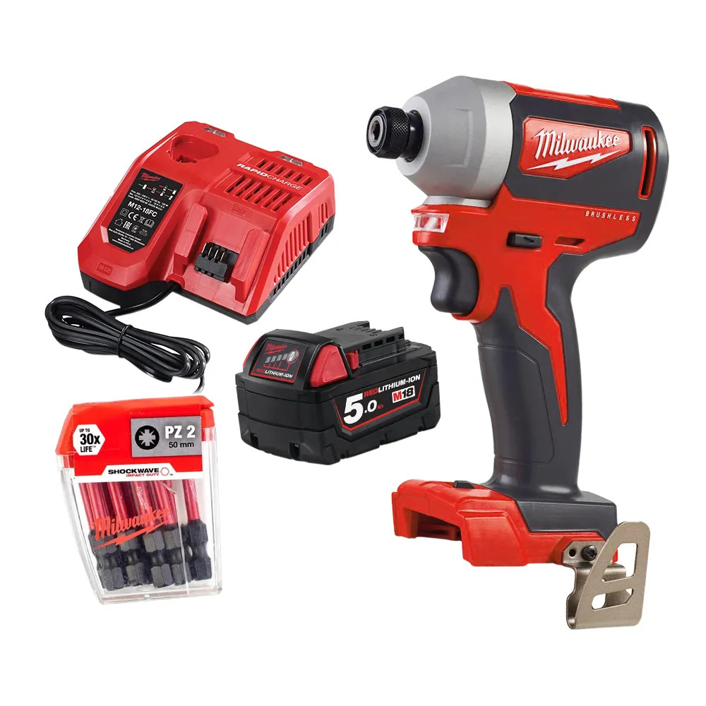 Milwaukee M18 BLID2 18V Brushless Impact Driver 1x 5.0Ah Battery