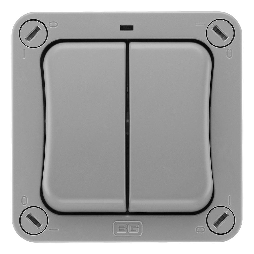 BG WP42-02 IP66 20A 2-Gang 2-Way Weatherproof Outdoor Switch