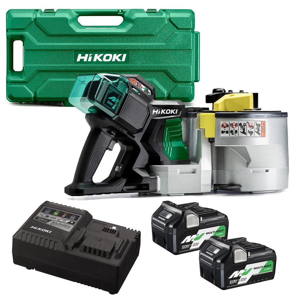 Hikoki VB3616DAJGZ 36V MULTI VOLT Brushless Rebar Bender/Cutter, 2x 5.0Ah  Batteries, Charger & Case