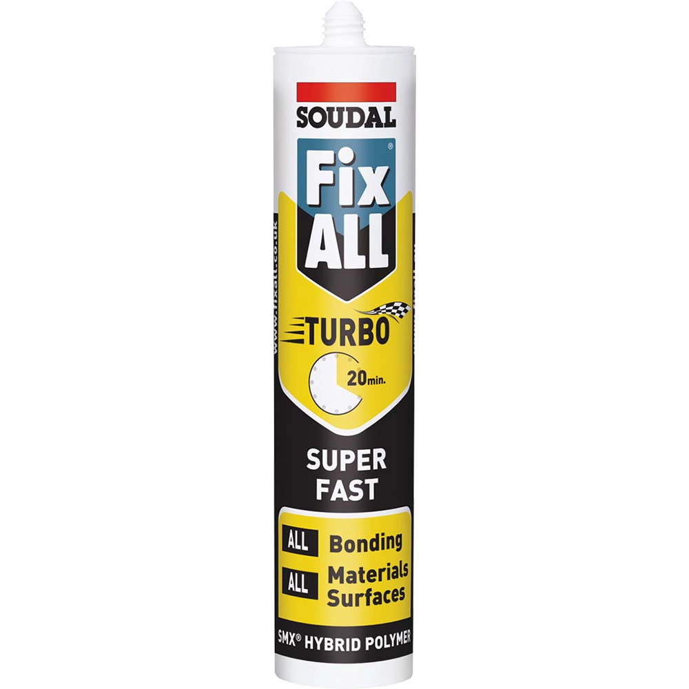 Soudal Fix ALL Turbo Sealant Adhesive - White (290ml)