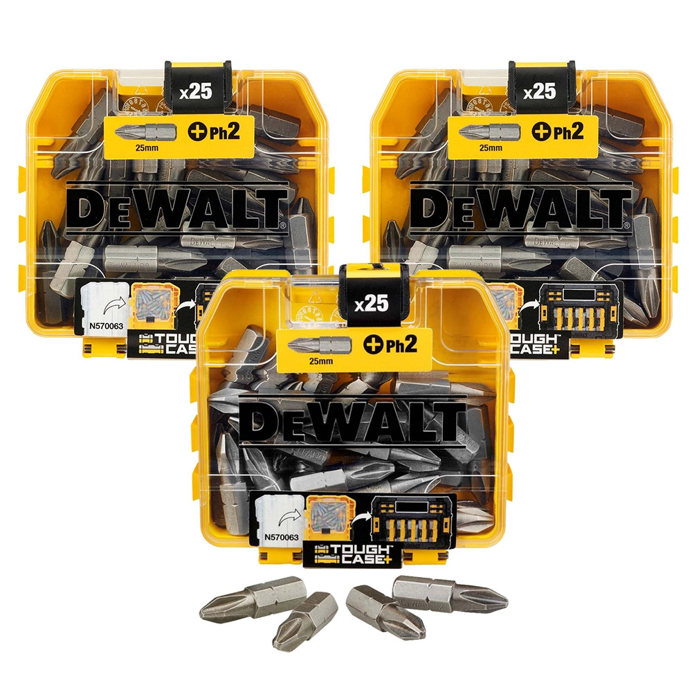 Dewalt DT71522-QZ PH2 25mm Screwdriver Bit Box - Pack of 75