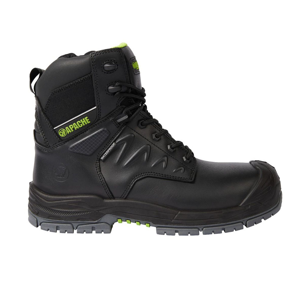 Apache Chilliwack Waterproof Side Zip Safety Boots - Black