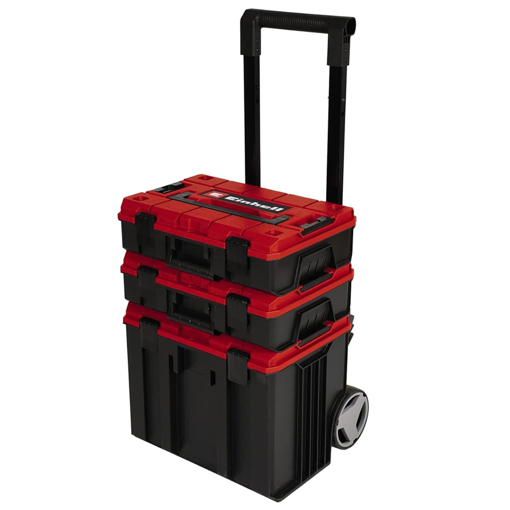 Einhell E-Case Tower, 1x Deep Case with Trolley & 2x Stackable Cases