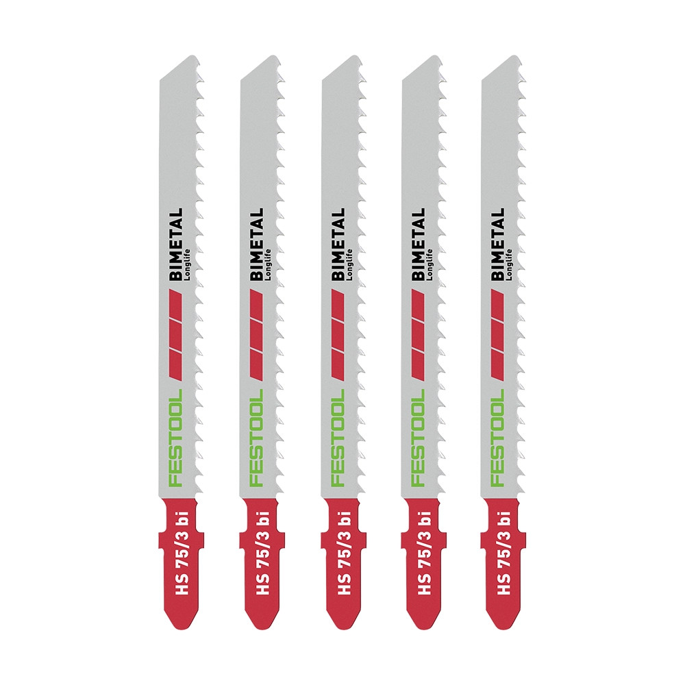 Festool 204336 Jigsaw Blades PLASTICS SOLID MATERIAL - Pack of 5