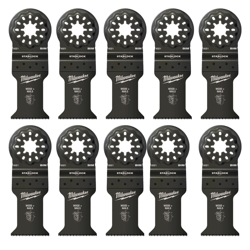Milwaukee OMT Plunge Multi-Tool BiMetal Blades 35x42mm - Pack of 10