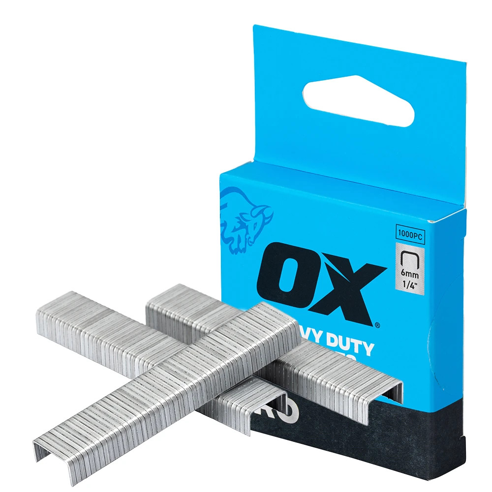 OX Pro 6mm Heavy Duty Staples - Pack of 1000