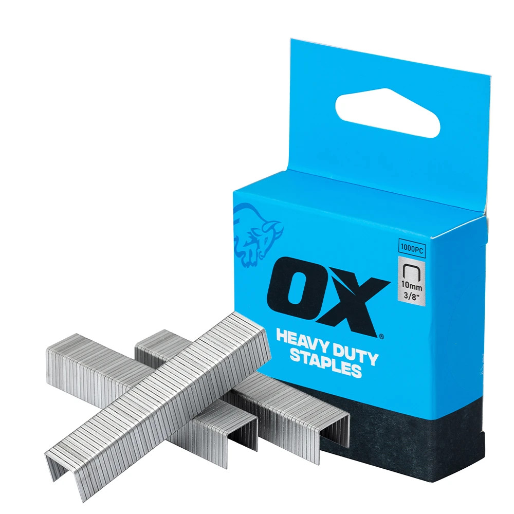 OX Pro 10mm Heavy Duty Staples - Pack of 1000