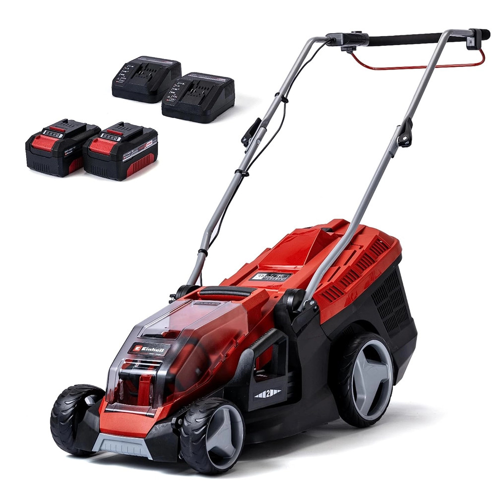 Einhell GE-CM 36/36 Li 36V (Twin 18V) Brushless Lawn Mower, 2x 4.0Ah Batteries & 2x Chargers