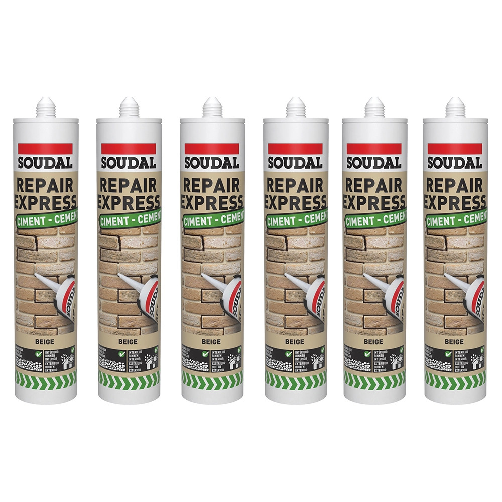 Soudal Repair Express Cement - Beige (290ml) - Box of 6