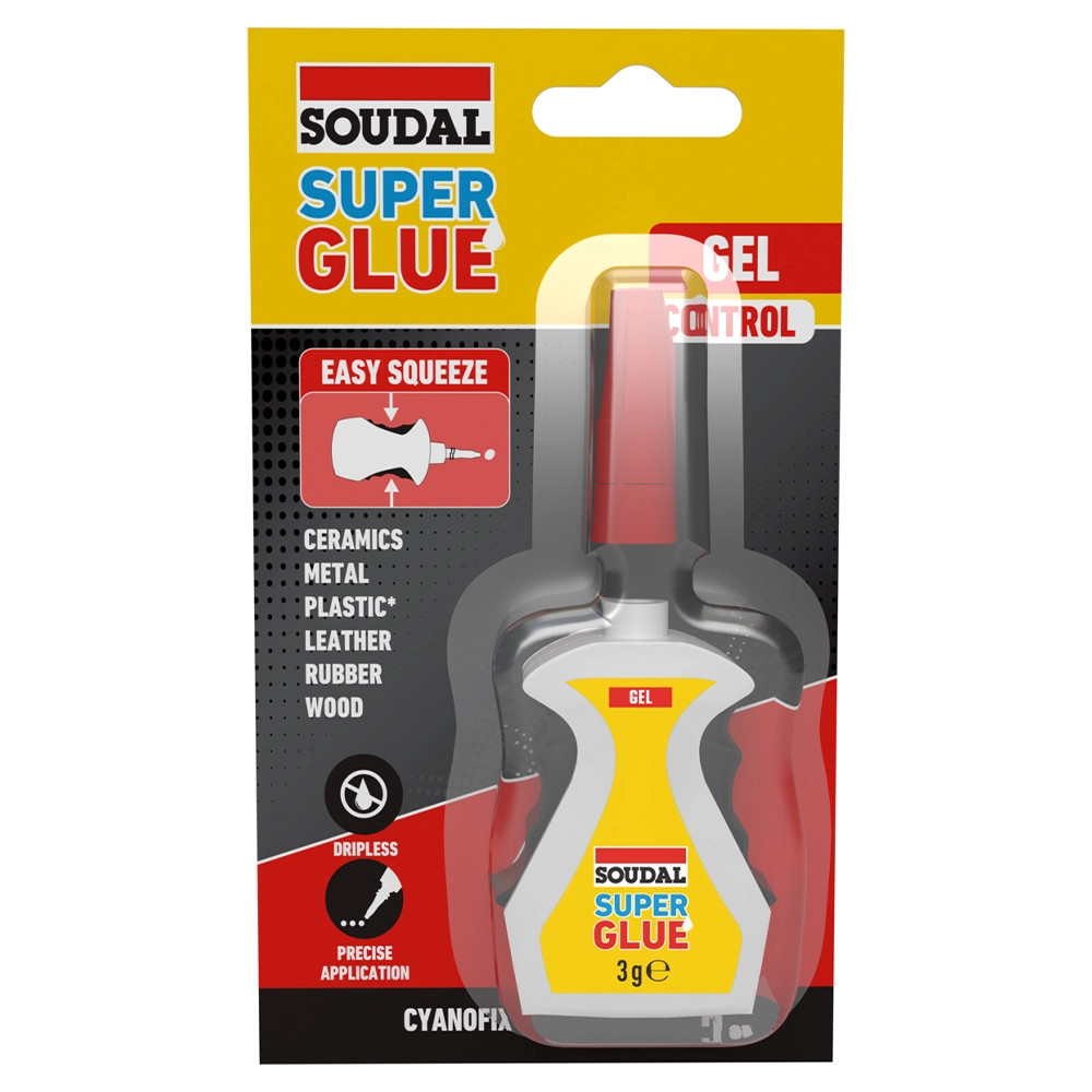 Soudal Easy Squeeze Super Glue Gel, 3g
