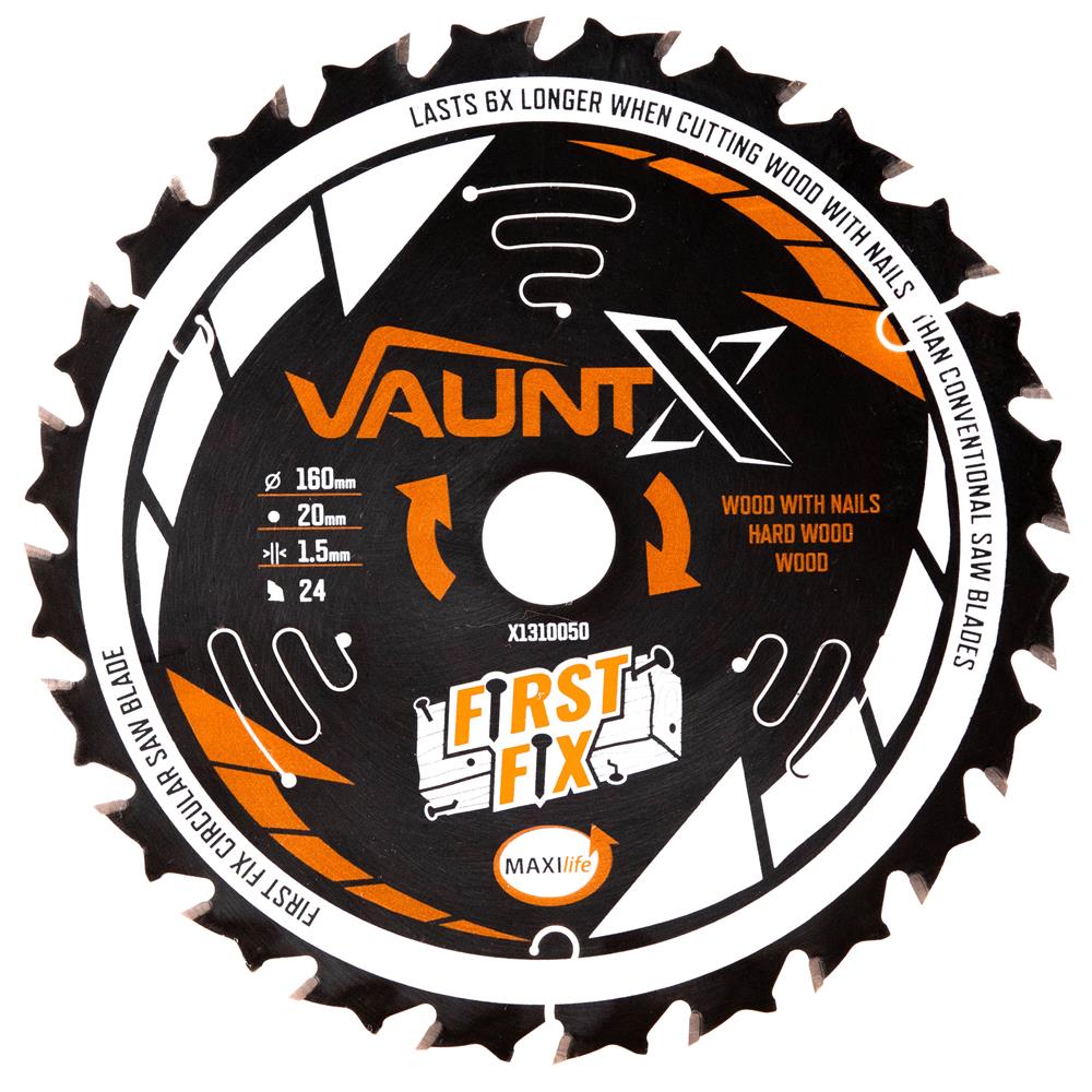 Vaunt X 160mm x 20mm 24T First Fix Circular Saw Blade