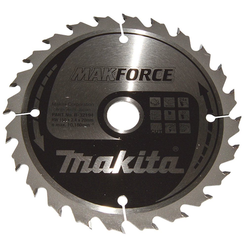 Makita B-32194 150mm x 20mm 24T MAKFORCE Circular Saw Blade