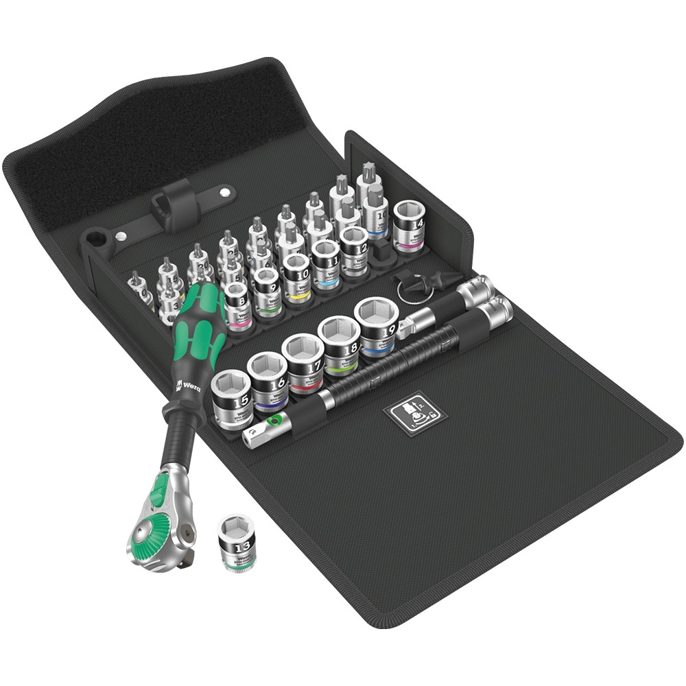 Wera Zyklop 35 Piece ‘8100 SB All-in Speed’ 3/8" Sq. Ratchet & Socket Set