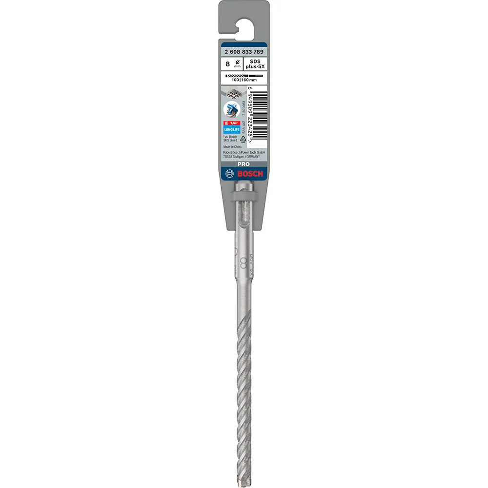 Bosch PRO 8.0mm x 160mm SDS Plus-5X Hammer Drill Bit