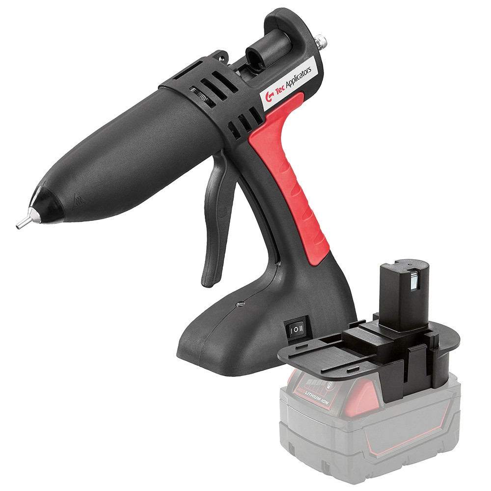 Tec 808-12 Professional Cordless 12mm Glue Gun with Milwaukee 18V Battery Adapter - Body